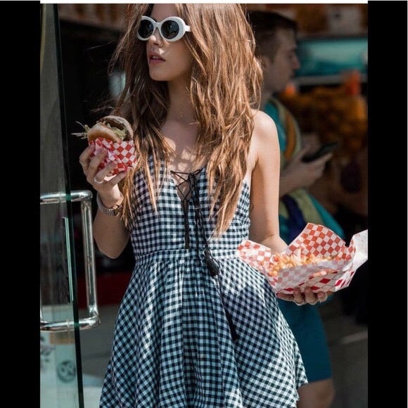 Lost Muse Gingham Rompers - Picture 1 of 8